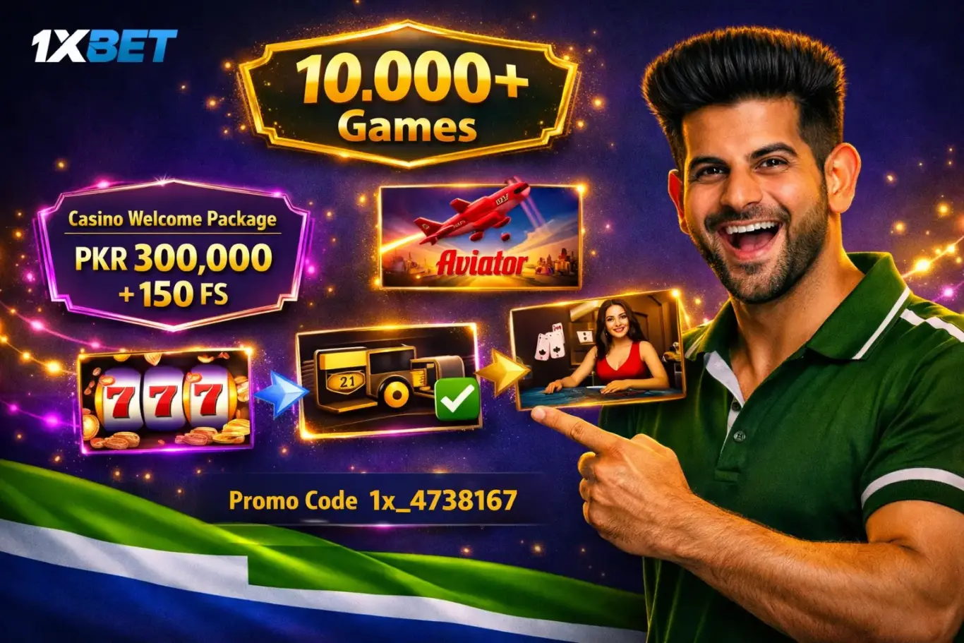 1xBet Casino Pakistan review - 10,000 plus games, slots from Pragmatic Play and NetEnt, live dealers and PKR 300,000 bonus