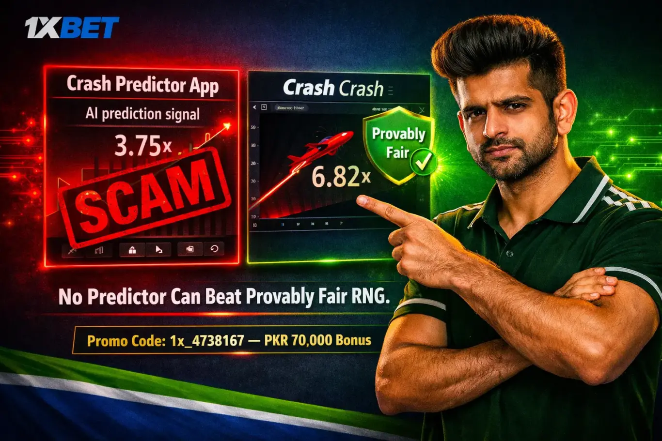 1xBet Crash Predictor Pakistan - why Telegram bots and APK prediction tools cannot beat Provably Fair RNG