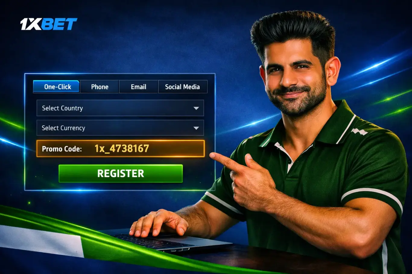1xBet Pakistan registration 2026 - create account in under 2 minutes via 4 methods